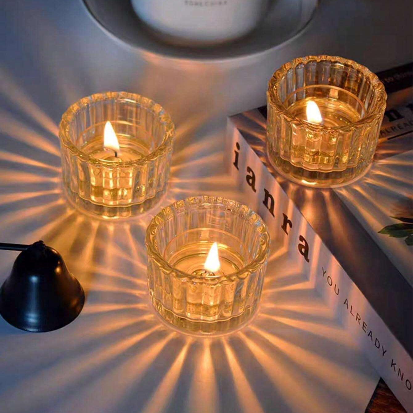 Candle Making Glass - 2Pcs Glass Tealight Candle Holder Small