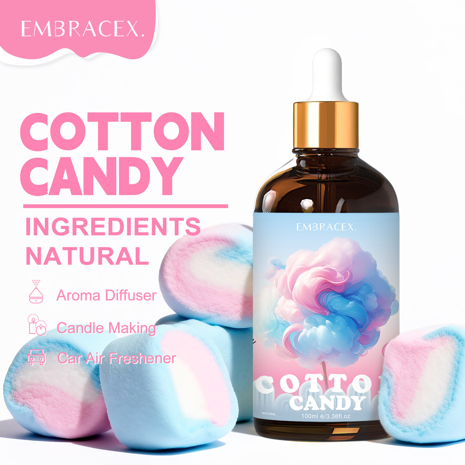 100ml Cotton Candy Essential O - Candle Making Ingredients recensione e prezzo