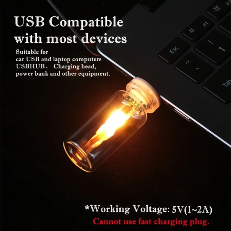 5V USB LED Flame Type Night Li - Candle Making Glass recensione e prezzo