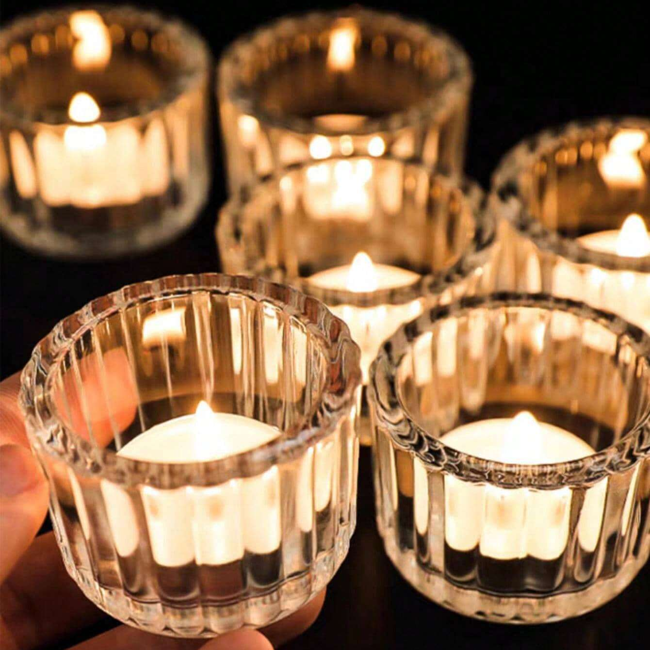 2Pcs Glass Tealight Candle Hol - Candle Making Glass recensione e prezzo