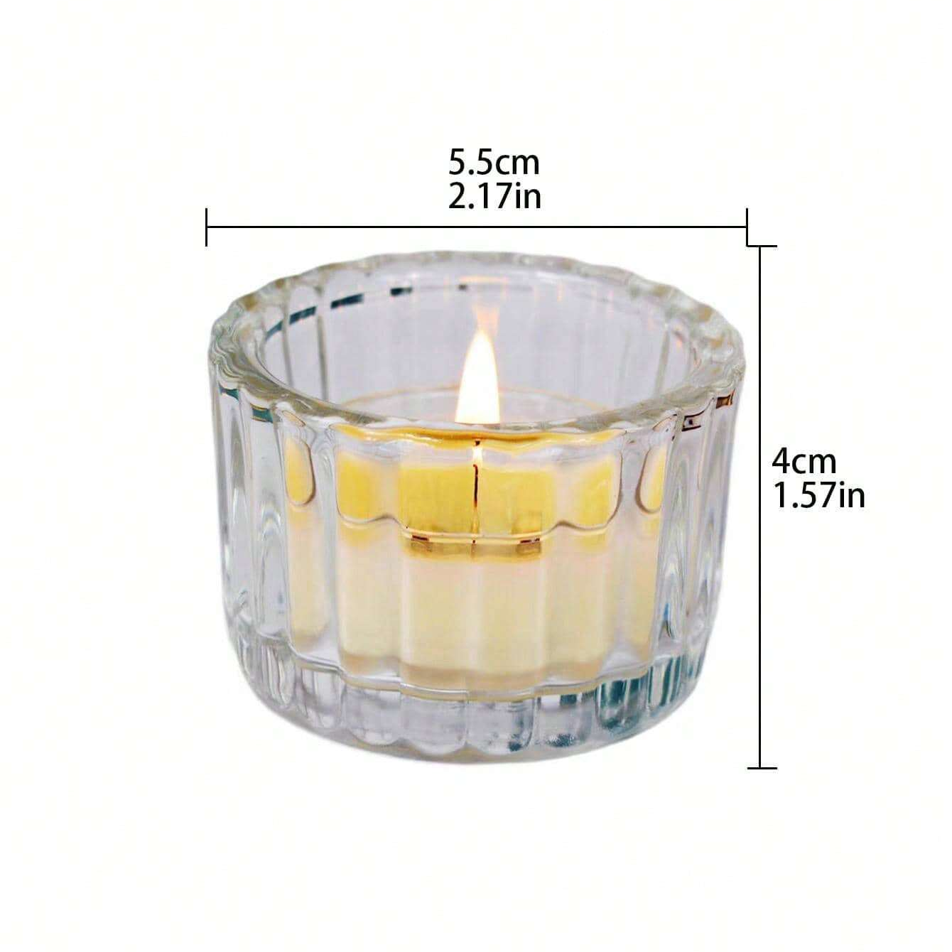 2Pcs Glass Tealight Candle Hol - Candle Making Glass recensione e prezzo