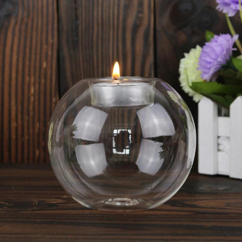 Elegant Round Glass Candle Hol - Candle Making Glass recensione e prezzo