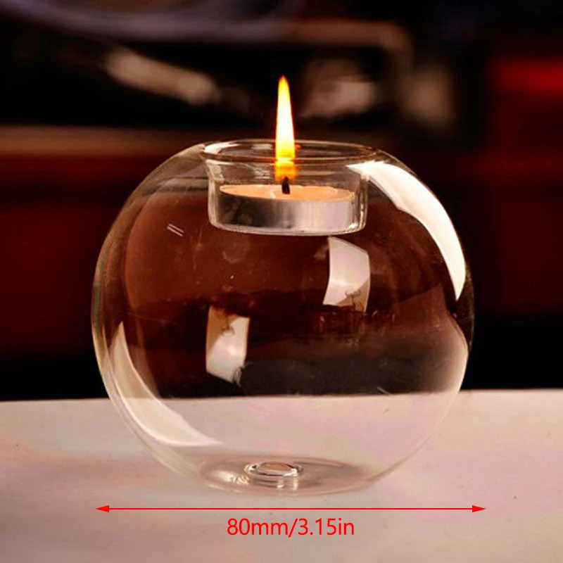 Elegant Round Glass Candle Hol - Candle Making Glass recensione e prezzo