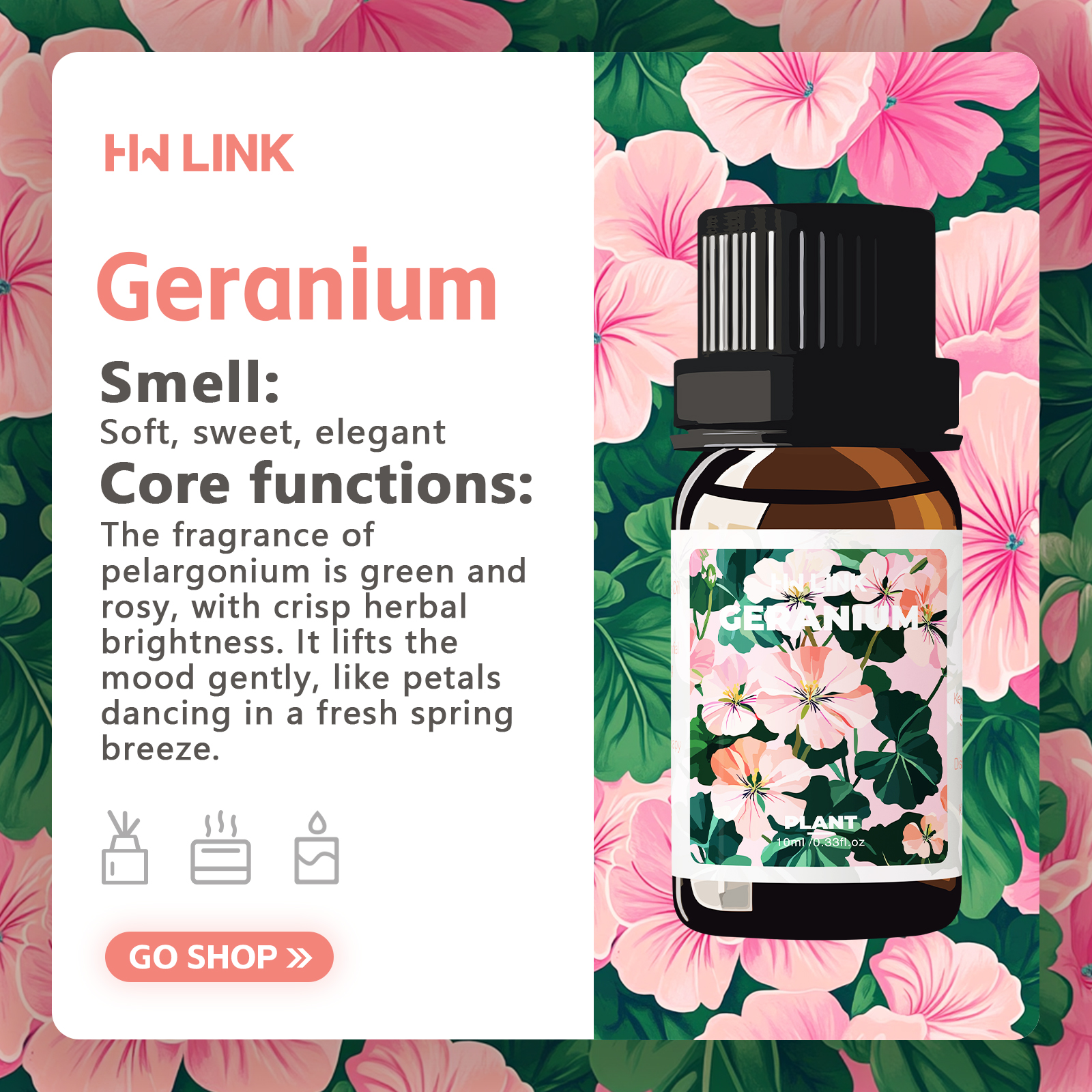 Geranium Essential Oil 10ml 10 - Candle Making Ingredients recensione e prezzo