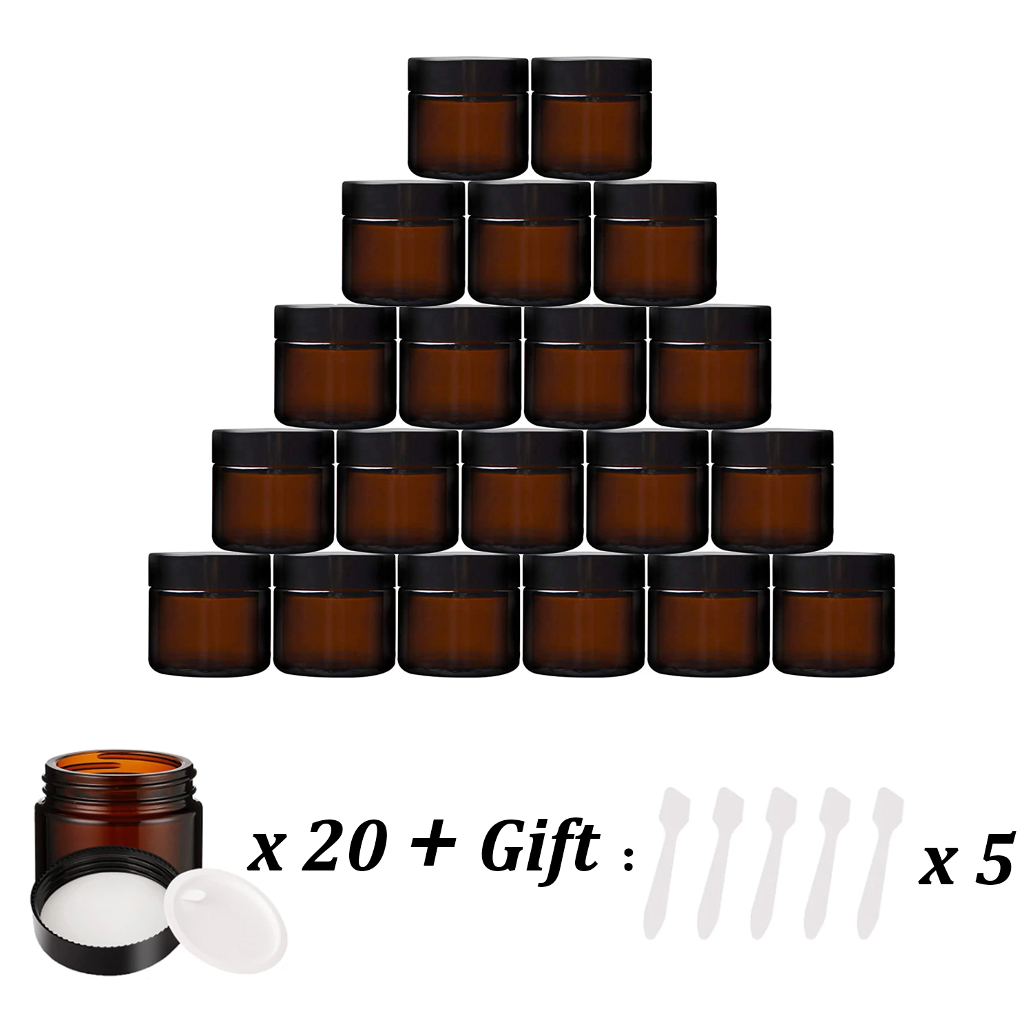 20PCS Small Amber Glass Jars w - Candle Making Glass recensione e prezzo